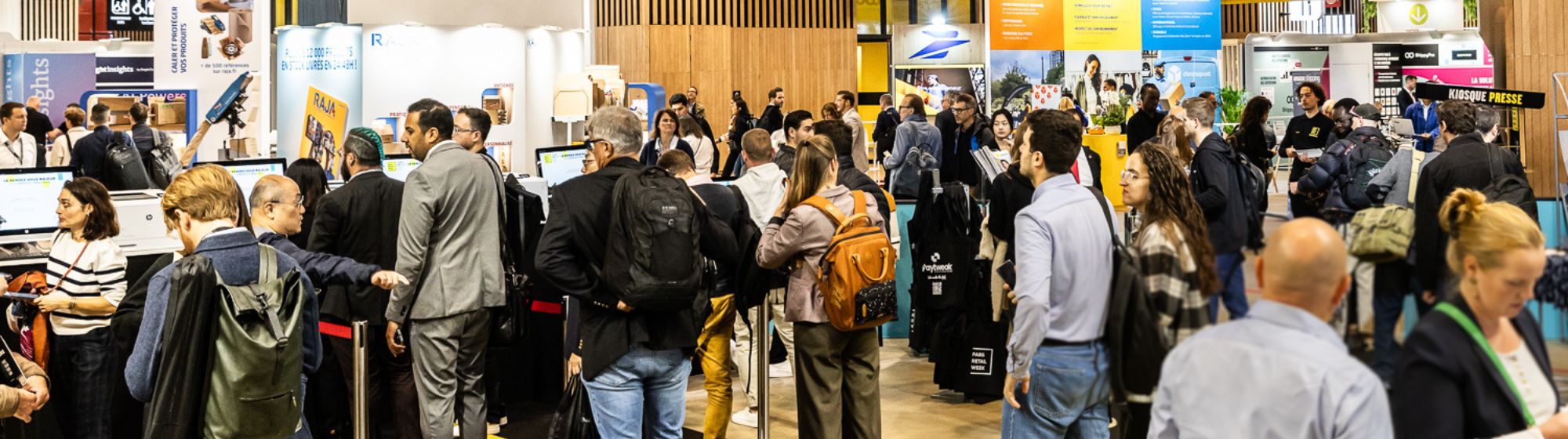 Crowd of visitors at Paris Retail Week