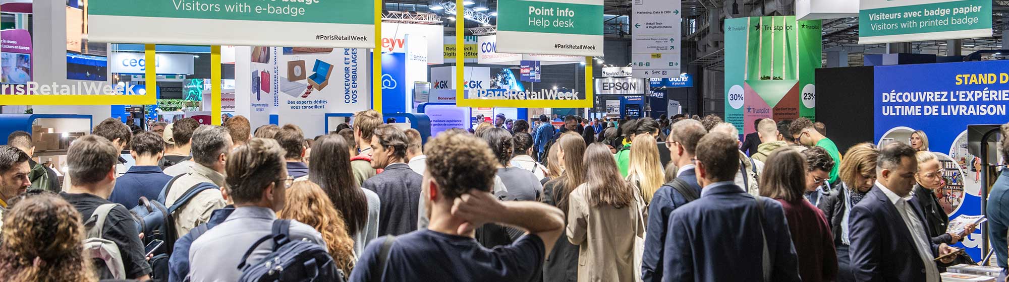 Visitors in front of the info point